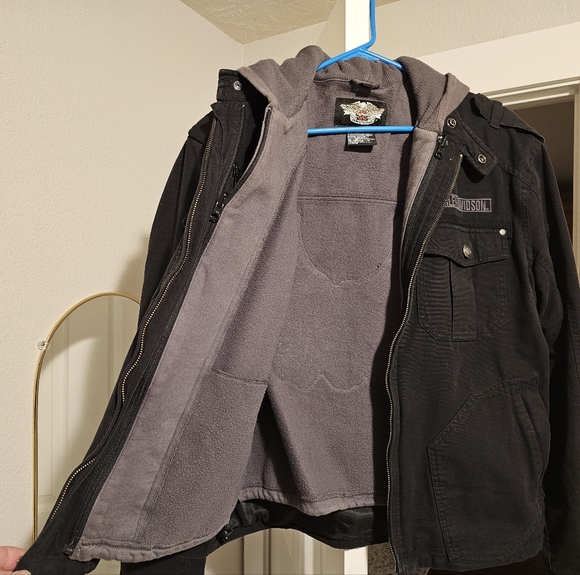 Men's Harley-Davidson jacket with zip in liner sz Med - Picture 3 of 11